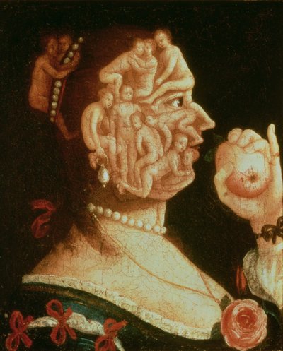 イブの肖像（油） 作： Giuseppe Arcimboldo
